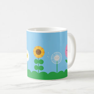 Kawaii Blume Field Kaffeetasse
