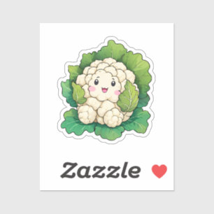 Kawaii Blumenkohl Aufkleber