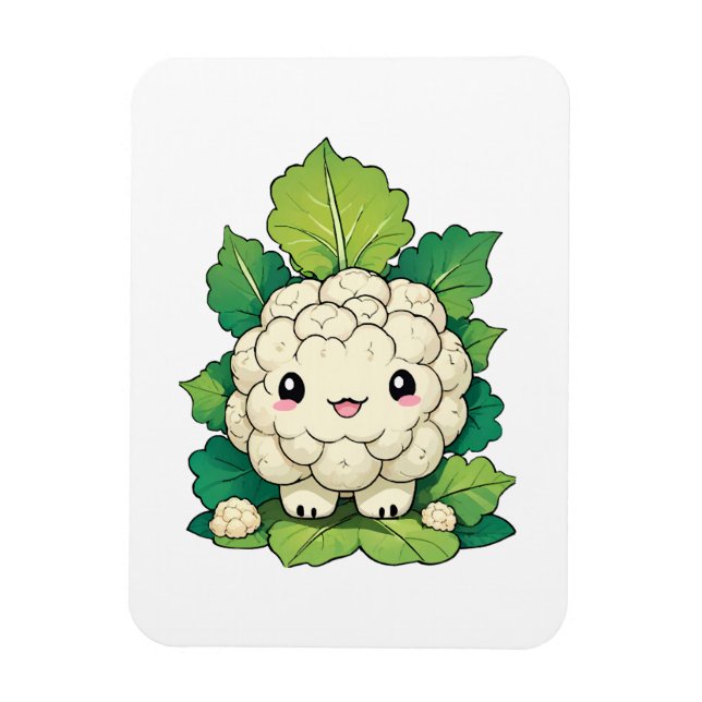 Kawaii Blumenkohl Magnet (Vertikal)