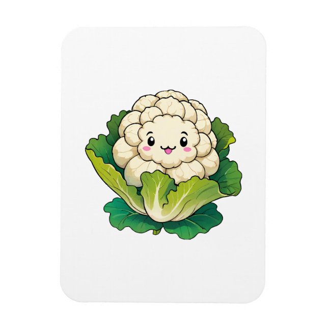 Kawaii Blumenkohl Magnet (Vertikal)