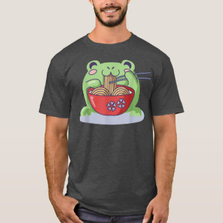 Kawaii Blushing Frog Ramen Bowl Feinschmecker Japa T-Shirt