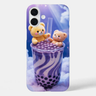Kawaii-Boba-Bären-in-den-Wolken-Handyhülle iPhone 16 Plus Hülle