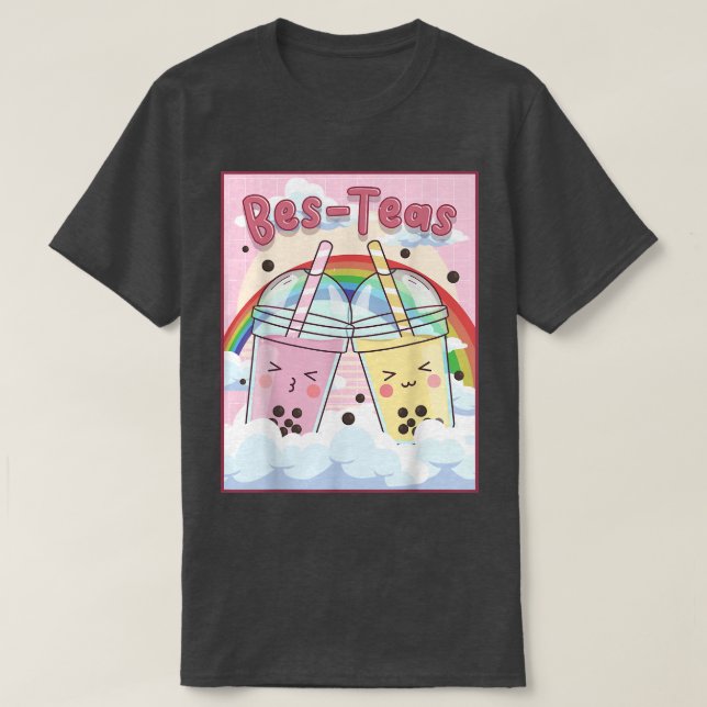 Kawaii Boba Bubble Milk Tee Bes Teas Ästhetik (Design vorne)