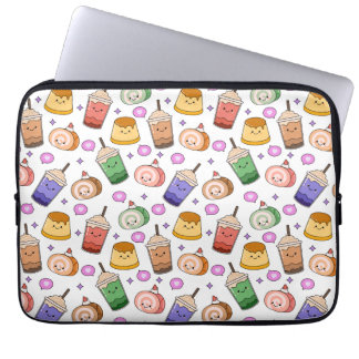 Kawaii Boba Tea Pattern Laptopschutzhülle