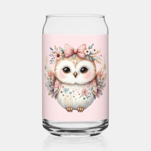 Kawaii Boho Owl Illustration Dosenglas (Vorderseite)
