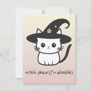 Kawaii boo, niedlicher, spukhafter Halloween Postkarte