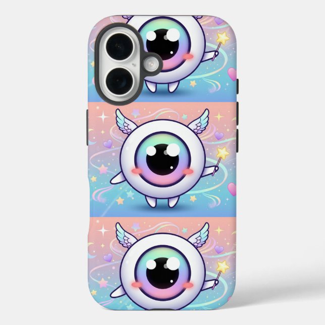 Kawaii Böser Blick mit magischer Aura Case-Mate iPhone Hülle (Rückseite)