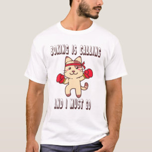 Kawaii Boxing Cat - Niedliches Boxen ruft an und i T-Shirt