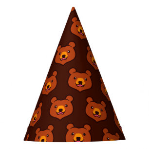 Kawaii Braunbär Partyhütchen