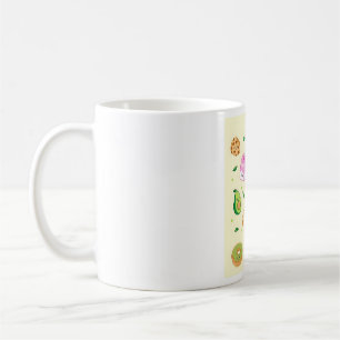 Kawaii Breakfast Pattern Kaffeetasse