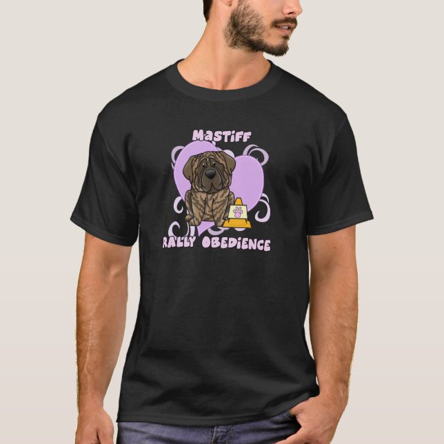 Kawaii Brindle Mastiff-Kundgebungs-Gehorsam T-Shirt (Vorderseite)