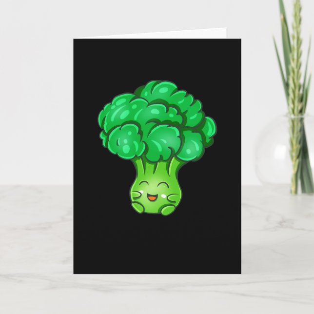 Kawaii Broccoli Niedlich Vegetables Veggie Fun Foo Karte (Vorderseite)