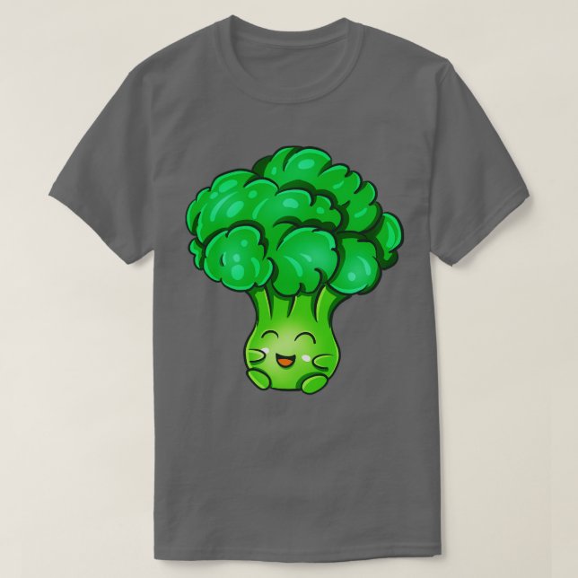 Kawaii Broccoli Niedlich Vegetables Veggie Fun Foo T-Shirt (Design vorne)