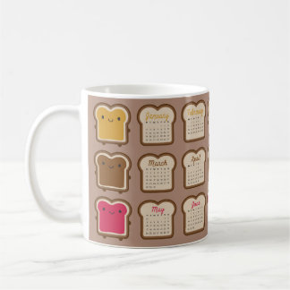 Kawaii Brot 2027 Kalender Kaffeetasse