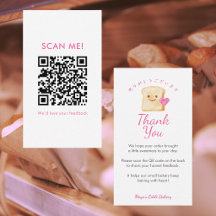 Kawaii Brot Pink Eine Bewertung hinterlassen QR Co