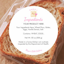 Kawaii-Brot Rosa Bäckerei-Zutatenliste