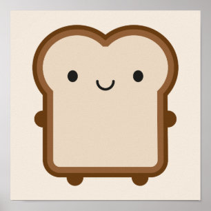 Kawaii Brot / Toast Poster