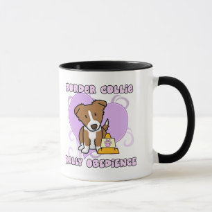 Kawaii Brown Grenzcollie-Kundgebungs-Gehorsam Tasse