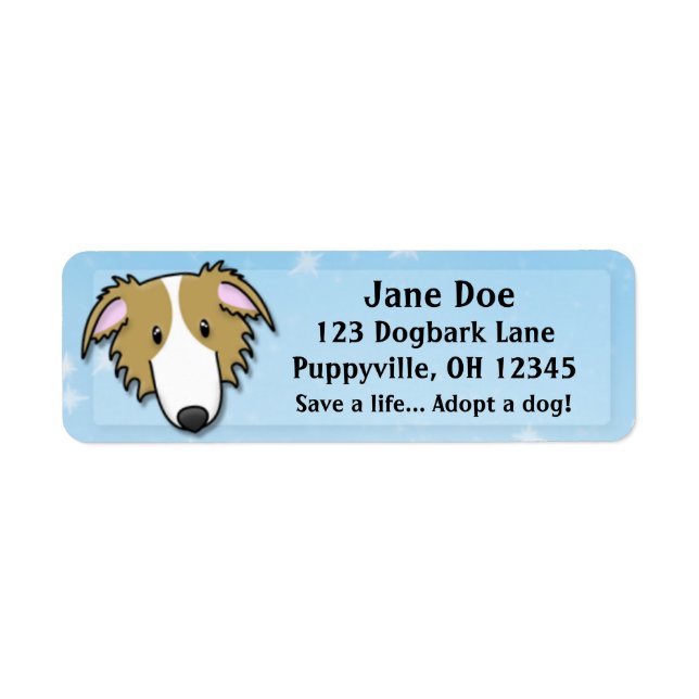 Kawaii Brown & White Borzoi (Vorne)