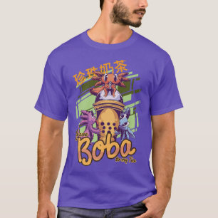 Kawaii Bubble Tea Axolotl Funny Boba Premium T-Shirt
