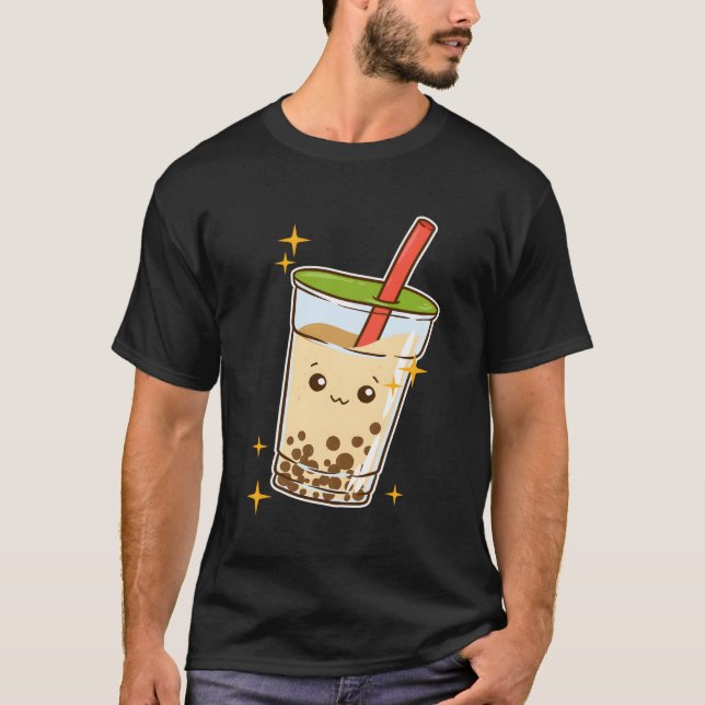 Kawaii Bubble Tea Boba Milk Tea T-Shirt (Vorderseite)