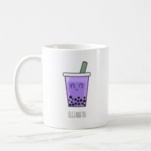 Kawaii Bubble Tea Boba Taro Ube Lila Yam Name Kaffeetasse