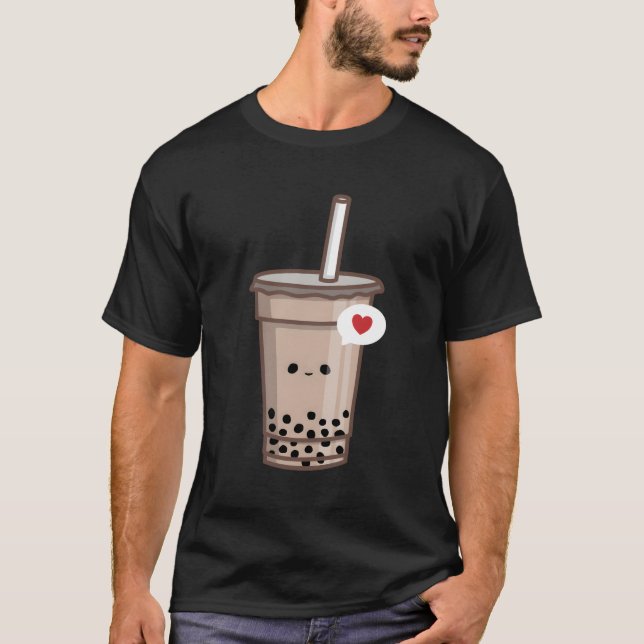 Kawaii Bubble Tea Liebe Boba Tea T-Shirt (Vorderseite)