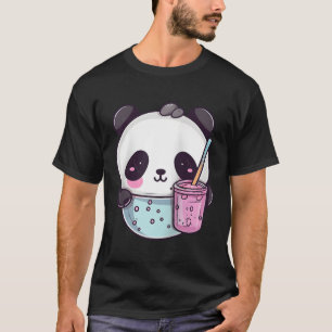 Kawaii Bubble Tea Panda Boba-Tea Japanischer Baseb T-Shirt