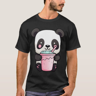 Kawaii Bubble Tea Panda Boba-Tee Japanisch T-Shirt