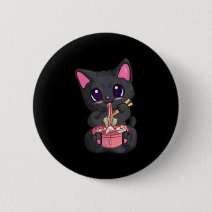 Kawaii Bubble Tee für Frauen Boba Maneki Neko Katz Button