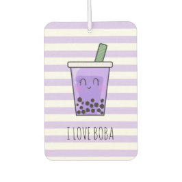 Kawaii Bubble Tee I Liebe Boba Taro Ube Lila Autolufterfrischer