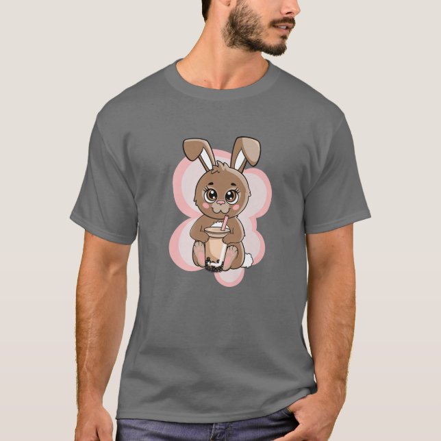 Kawaii Bunny Boba Bubble Tee Niedlich Anime Rabbit (Vorderseite)