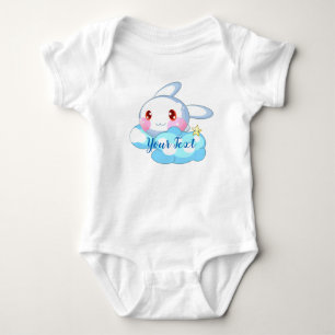 Kawaii Bunny, Cloud & Star Custom Baby Strampler