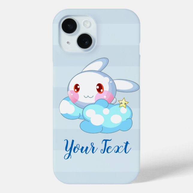 Kawaii Bunny, Cloud & Star Custom Case-Mate iPhone Hülle (Rückseite)