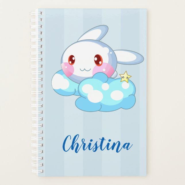 Kawaii Bunny, Cloud & Star Custom Planer (Vorderseite)