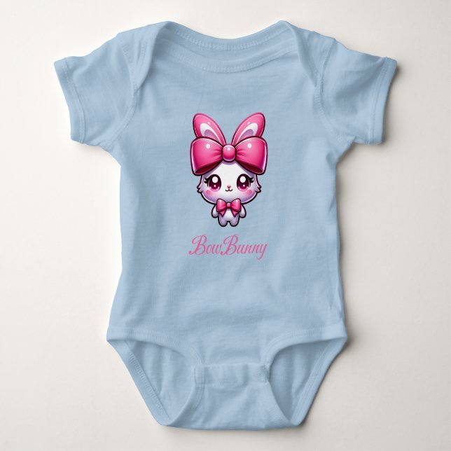 Kawaii Bunny Coquette, BowBunny Baby Strampler (Vorderseite)