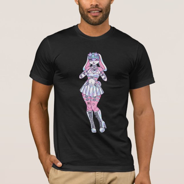 Kawaii Bunny Girl Pastel Furry T - Shirt (Vorderseite)