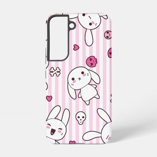 Kawaii Bunny Goth Phone Case - Niedlich Pink Alt A Samsung Galaxy Hülle (Rückseite)