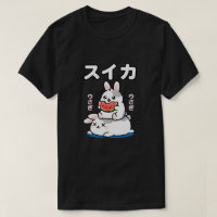 Kawaii Bunny isst Wassermelone japanische Hasenkun