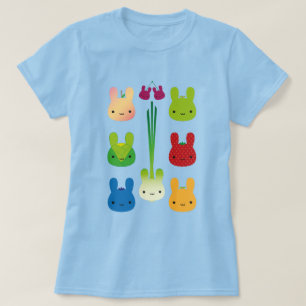 Kawaii Bunny Obst und Gemüse T-Shirt