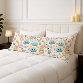 Kawaii Bunny Pastel Verspieltes Kinderzimmer Körpe Seitenschläferkissen
