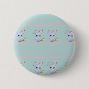 Kawaii Bunny Pink Minze Accessoires personalisiert Button