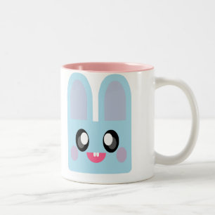 KAWAII BUNNY RABBBIT KÜSTLICH OSTTIERHALB ZWEIFARBIGE TASSE