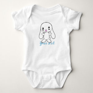 Kawaii Bunny's Hug Custom Baby Strampler
