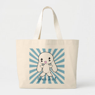 Kawaii Bunny's Hug Custom Jumbo Stoffbeutel