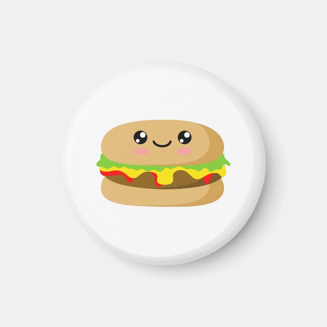 Kawaii Burger Magnet (Vorne)