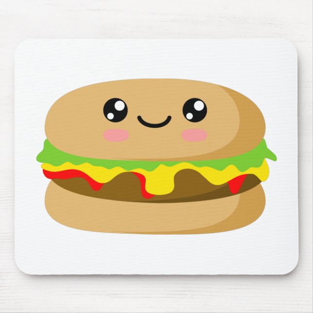 Kawaii Burger Mousepad (Vorne)