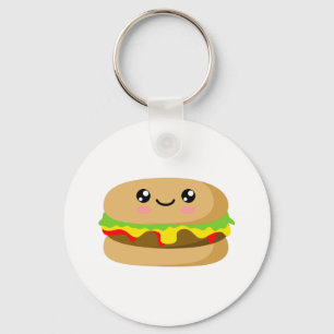 Kawaii Burger Schlüsselanhänger