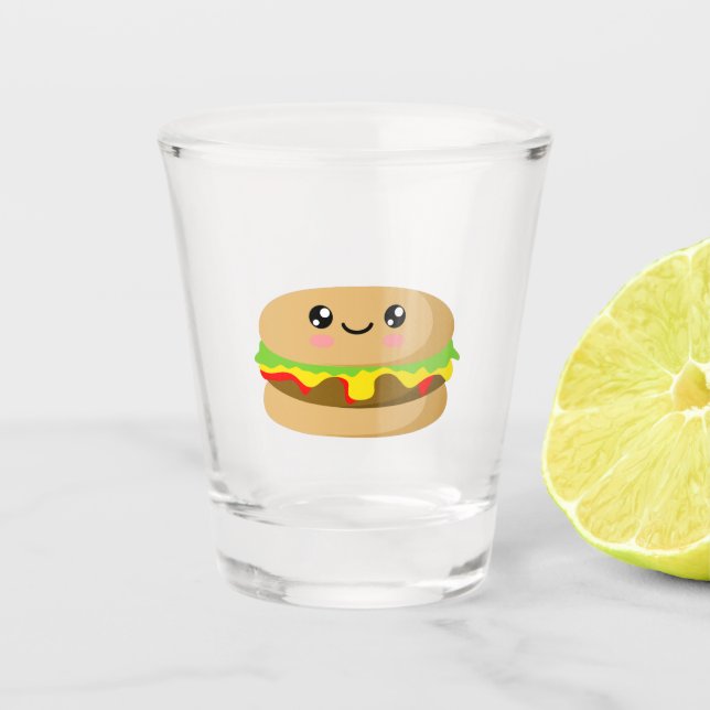 Kawaii Burger Schnapsglas (Vorderseite)