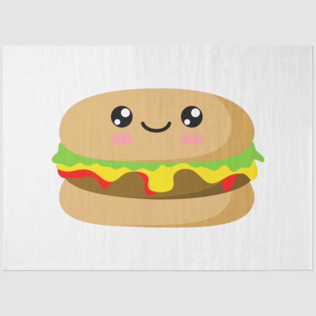 Kawaii Burger Seidenpapier (Vorderseite)